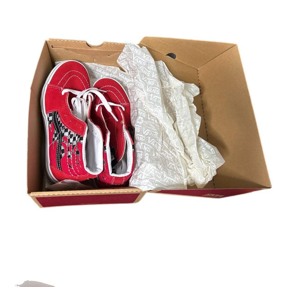 Vans Sk8 Hi Flame Red Boys